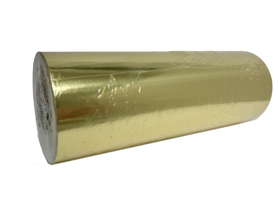 Joyería 7.5" x 150 ft Oro Brillo Lámina Regalo Papel de Envolver Calidad Navidad Foto 1 de 1