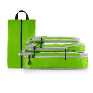 4Pcs Compression Packing Cubes Storage Bags Expandable Travel Luggage Organizer - Picture 1 of 31