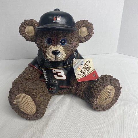 Dale Earnhardt #3 Statue Bear Figurine Resin Nascar Racing Car Hat Jacket Cover