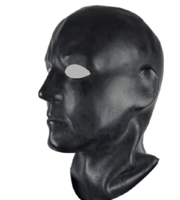 1.0mm Mould 3D Black latex human mask hood open eyes fetish hood (59-62) - Image 1 of 2