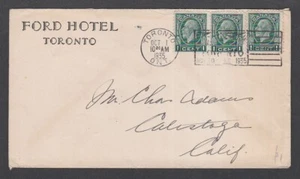 Canada 1935 Cover Ford Hotel Toronto King George V definitive to California - Picture 1 of 1