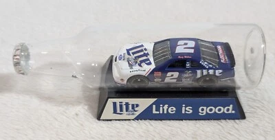 Matchbox Rusty Wallace Car In Miller Lite Clear Bottle 1:64 NASCAR Thunderbird - Image 1 of 4