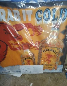 Fireball magnetic ceiling grabber 2' x 4' feet sign "grab it cold" whiskey man - Picture 1 of 3