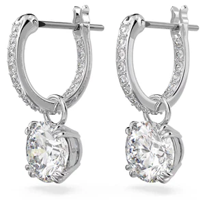 Swarovski CONSTELLA Drop Pierced Earrings Round cut Rhodium plated 5636717 - Picture 1 of 3