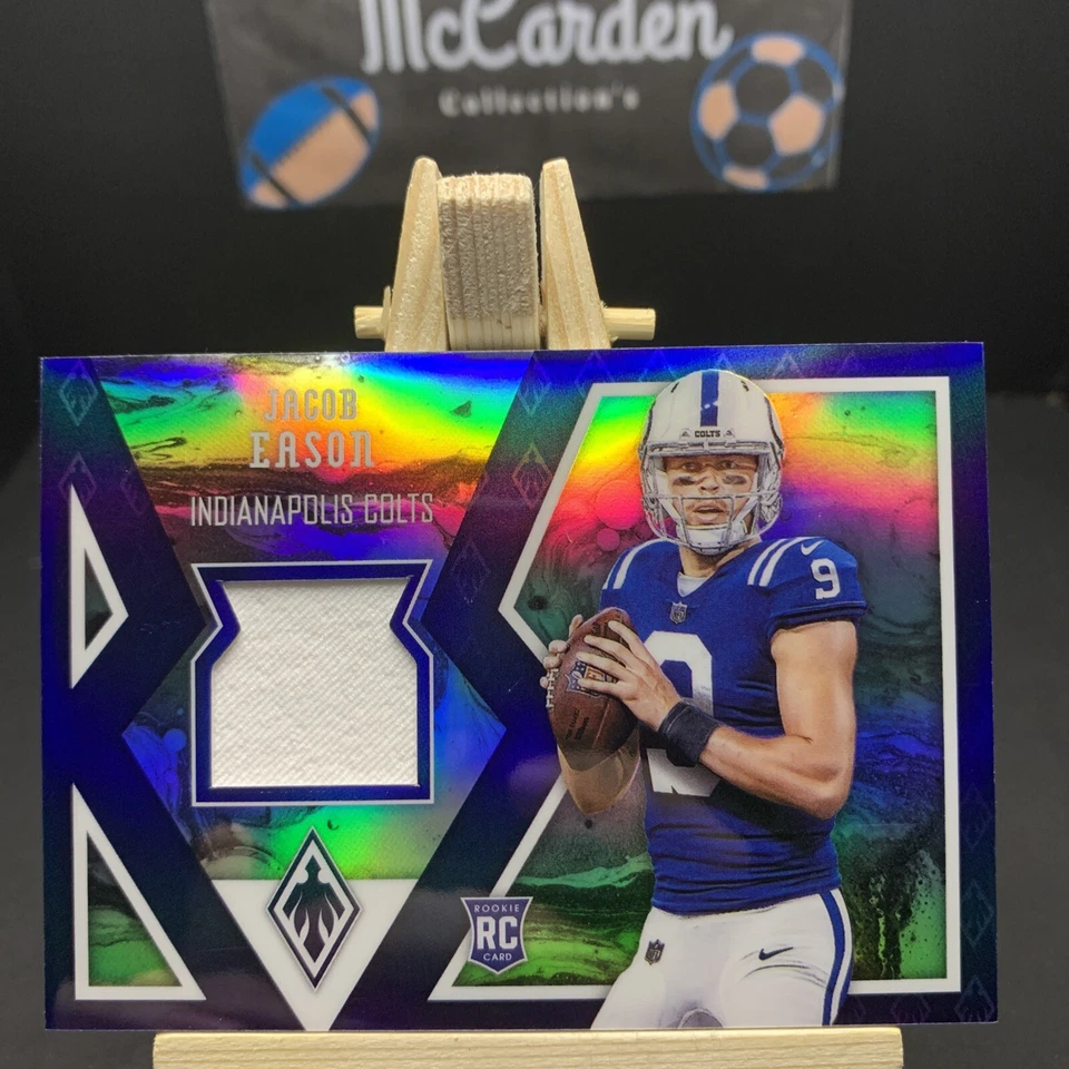 2020 Panini Phoenix Phoenix Fabrics /149 Jacob Eason #PF-JE Rookie RC Colts - Image 1 of 2