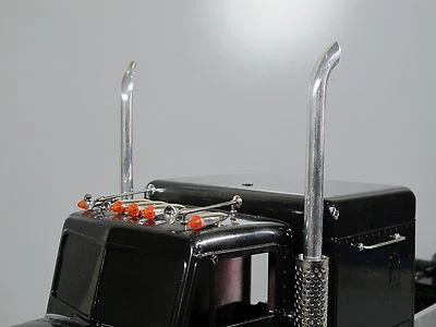 JP GARAGE Aluminum L&R Angle Curve Exhaust 1cm pipe Tamiya RC 1/14 King Hauler Globeliner