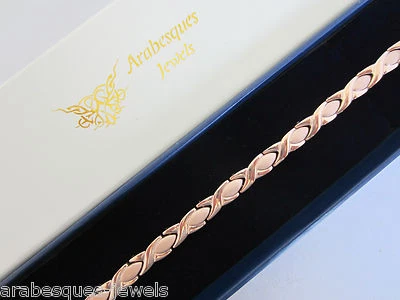 DAMEN TITAN ROSEGOLD HOCHFEST MAGNET ARMBAND/ARMREIF/ARTHRITIS AJMB