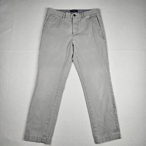 Banana Republic Aiden Chino Pants Men 31x30 (31x27) Gray Cotton Straight Button - Picture 1 of 14