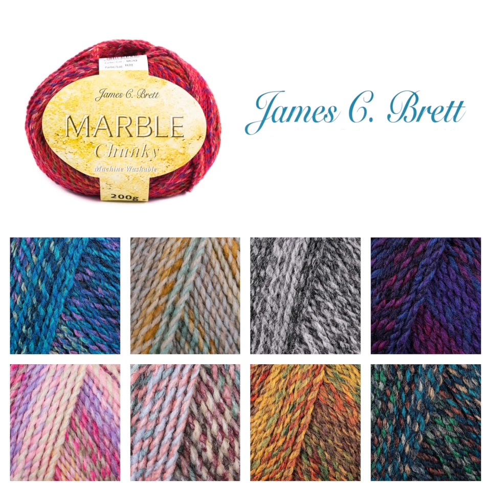 James C. Brett Marble Chunky 200g Knitting Crochet Yarn Acrylic - Image 1 of 1