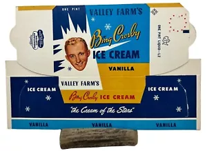 NUEVO 1953 Valley Forge Bing Crosby pinta de helado cartón publicidad caja de cartón - Imagen 1 de 7