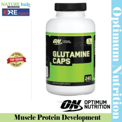 Optimum Nutrition, Glutamina, 1000 mg, 240 Cápsulas (500 mg por Cápsula) Foto 1 de 3