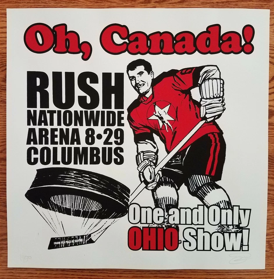 Плакат Rush Колумбус О, Канада - Одно и Единственное Шоу в Огайо! - Изображение 1 из 1