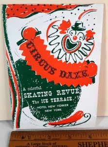 Ice Show - Folded Program from The Hotel New Yorker Dinner Theatre ca 1940's - Picture 1 of 4