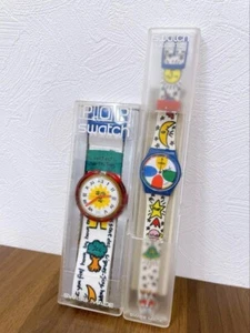 Swatch Castelbajac Vintage 1993 Set PMK107 Enjoy It & GN134 Space People Jp - Picture 1 of 3