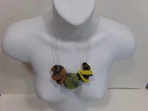 FASHION BEADWORK ARTWORK NECKLACE 18" J88CR AZ24 BZ8CR CL88CR - Picture 1 of 2