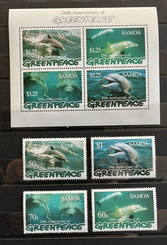 Samoa - Dolphins / Green Peace Fauna on  stamps - Timbres  — MNH** CB7 - Image 1 of 1