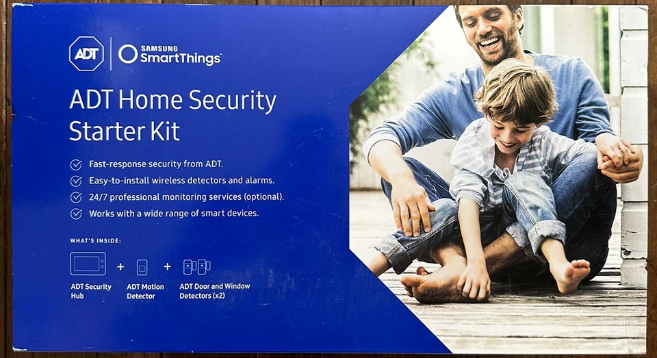 ADT Home Security Starter Kit Samsung SmartThings Motion Alarms F-ADT-STR-KT-1 - Image 1 of 2