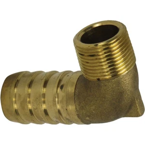 Bronze Hose Tail 90 Degree Elbow 1 1/4" BSP 1 1/2 " Barbed Tail - Picture 1 of 1