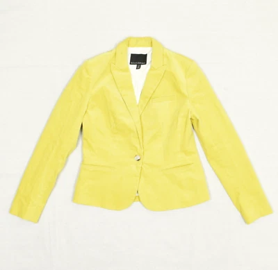 Chaqueta Blazer Banana Republic Para Mujer Un Botón Pana Algodón Amarillo Talla 0P Foto 1 de 4