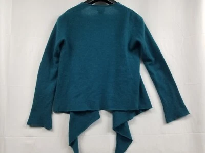 AJ Cashmere Andrea Jovine Cardigan Sweater Womens Small Blue Lagenlook - Изображение 1 из 4