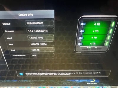 Gabinete de matriz de disco duro DROBO DRO4D-D 4 bahías 16 TB 4-4 TB WD Red Pro Foto 1 de 4