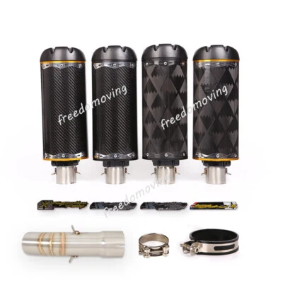Deslizable para Yamaha FZ8 FZ8N escape tubo de enlace medio fibra de carbono silenciador escape Foto 1 de 4