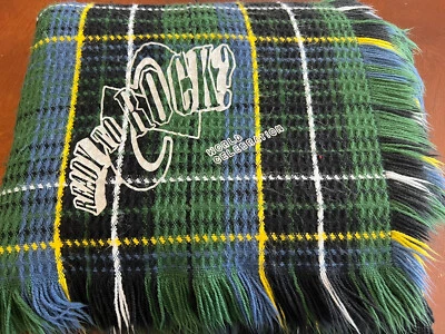 Vintage Northwest Company Green Plaid Blanket Ready To Rock? World Celebration - Image 1 of 4