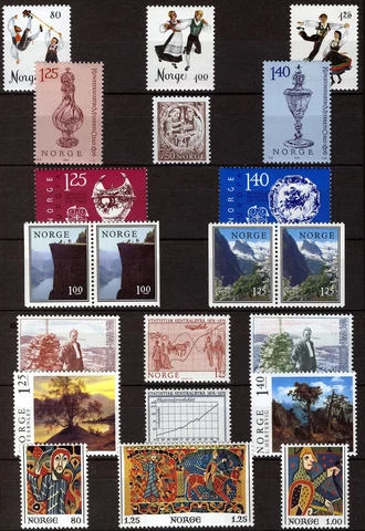 Norway 1976, NK 766-784 Full year MNH, Mi 718-736 Cover
