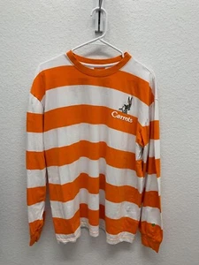 Anwar x Looney Tunes Bugs Bunny Longsleeve Orange White Striped Shirt - Men's XL - Picture 1 of 13