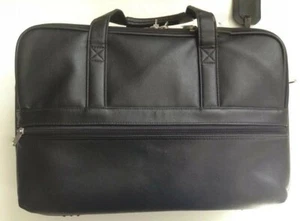 Vintage Winslow geräumige schwarze Kunstleder Umhängetasche Messenger Bag Handtasche - Bild 1 von 5