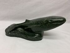 Husky Ecocast Sculpture from Recycled Plastic WHALE Figure Signed No'd 10.5" L