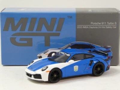 True Scale MINI GT Porsche 911 Turbo S Safety Car Daytona 2023 1/64 MGT00735-L - Immagine 1 di 3