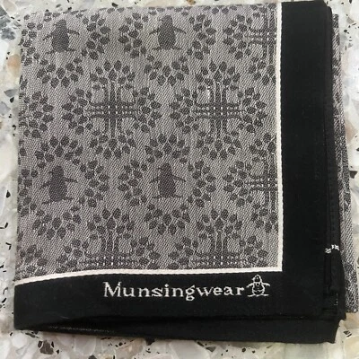 PAÑUELO HOMBRE MONOGRAMA NEGRO GRIS CLÁSICO ALGODÓN BOLSILLO ARTE CUADRADO 18" #MS1 Foto 1 de 3