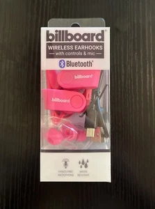 Billboard Wireless Bluetooth Earhooks Built-In Mic & Controls Pink - Picture 1 of 4