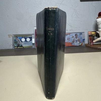 Verses by H H Helen Hunt Jackson 1886 Roberts Brothers Blue Cover Inscription - Image 1 of 4
