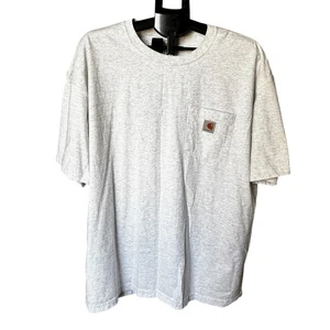Carhartt T Shirt Mens XL Heathered Gray Loose Fit Heavyweight Pocket Workwear  - Picture 1 of 7