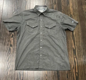 Kuhl Eluxor Short Sleeve Shirt Metallic Gray Polyester - Picture 1 of 4