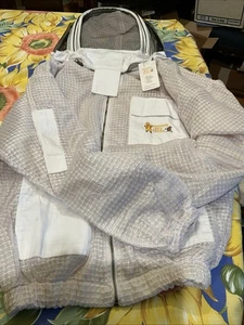 Massiver Bienenladen - 3-lagige belüftete Imkereijacke mit Zaunschleier 3XL - Bild 1 von 7