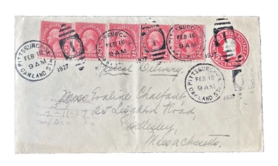 US SC 606 PITTSBURGH, PA SPECIAL DELIVERY POSTAL HISTORY COVER 1927 - Image 1 of 2