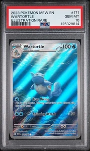 2023 Pokemon Mew EN-151 Wartortle #171 Illustration Rare Fullart PSA 10 Gem - Bild 1 von 2