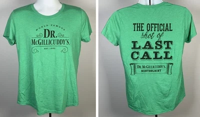 Dr McGillicuddys The Official Shot of Last Call T Shirt Womens Large Green - Image 1 of 3