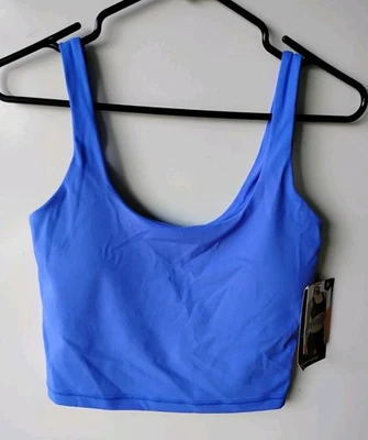 Sujetador deportivo AVIA Santorini azul escultura suave para mujer pequeño (4-6) NUEVO Foto 1 de 4