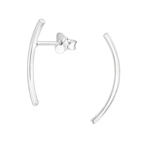 Curve 925 Sterling Silver Stud Earrings for Women Jewellery + free Velvet - Picture 1 of 7