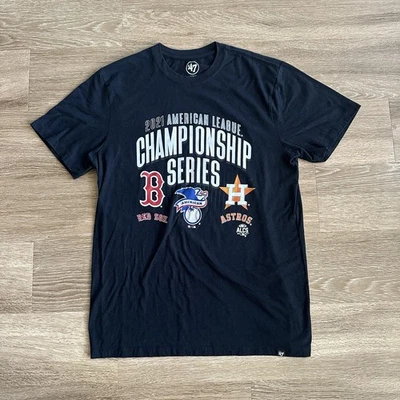 MLB AL Championship 2021 Boston Red Sox Houston Astros 47 Camiseta Negra Hombre’s M Foto 1 de 4