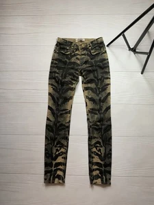 Rare Roberto Cavalli tiger print skinny fit y2k pants 38 Size Japanes Women - Picture 1 of 12