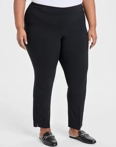 JM Collection Women's Pull-On Cambridge Pants Deep Black Plus Size 3X - Picture 1 of 4