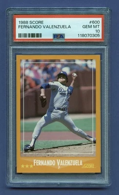 1981 FERNANDO VALENZUELA SCORE HOF PSA 10 GEM-MT LOS ANGELES DODGERS (#600) RZC - Image 1 of 3