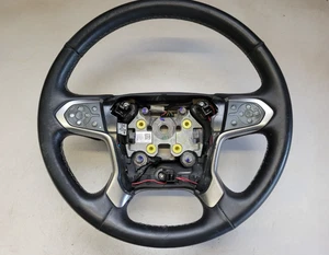 2015-2020 Suburban Tahoe Heated Black Leather Steering Wheel w/Buttons 23278652 - Picture 1 of 20