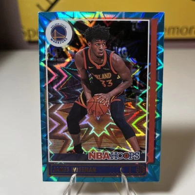 2021-22 Panini NBA Hoops - James Wiseman #58 Teal Explosion - Image 1 of 3