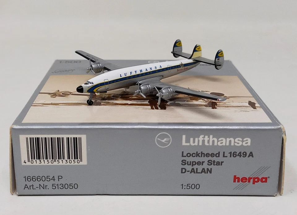 HERPA  1:500 / Lockheed L-1649A Super Star D-ALAN - Lufthansa / Cod. 513050 - Immagine 1 di 4